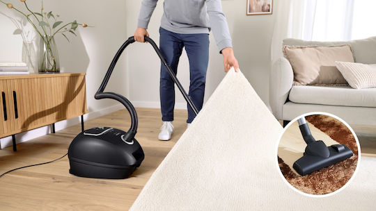 Bosch BGB41BA1 Ηλεκτρική Σκούπα 600W με Σακούλα 4lt Μαύρη