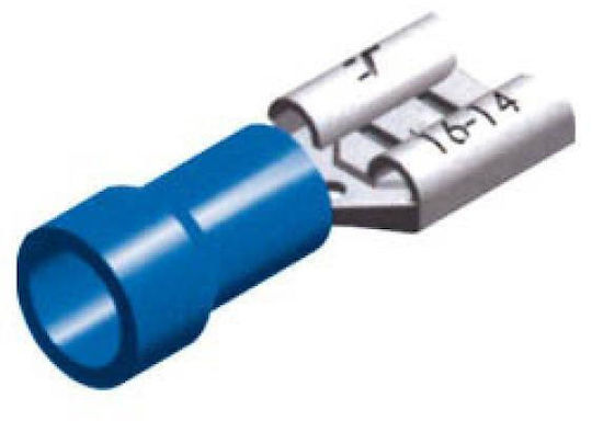 CHS Terminale electrice cu sertar cu izolație 6.6mm Albastru (01.036.0489) în set de 100buc
