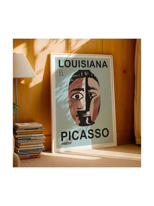 Poster Pablo Picasso Ceramics Tete De Femme Art246 21cm X 30cm White Frame PVC