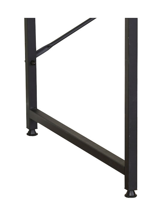 Birou Ifestos din Lemn Negru cu Picioare Metalice 84x50x148,5cm