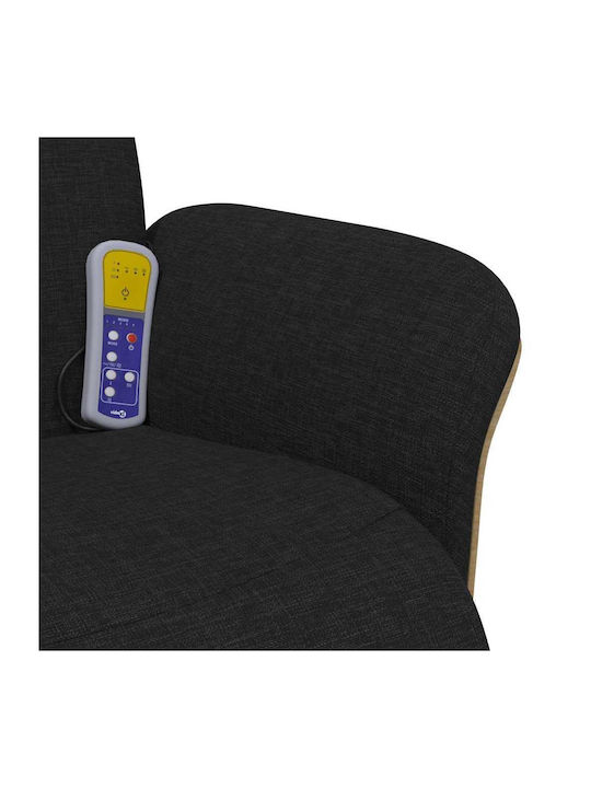 Moderner Stoff-Liegestuhl Schwarz M79xB87xH104,5cm