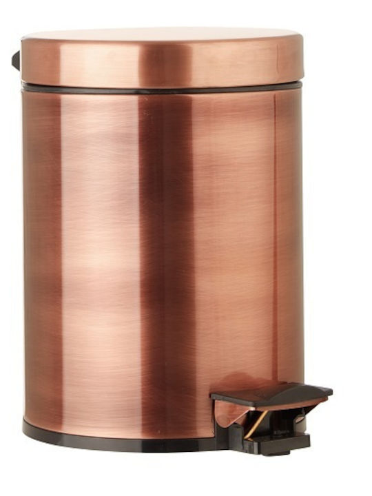 Bronze Art Μεταλλικό Καλαθάκι Μπάνιου Soft Close 5lt Χάλκινο