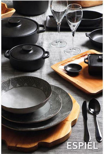 Espiel Oval Vas de Gătit Rezistent la Căldură Individual Ceramică 20.5x17.5x6cm 1buc NOL114