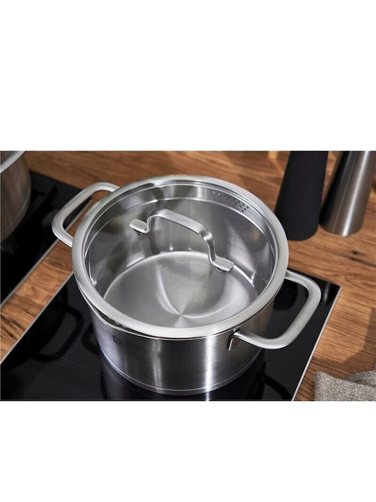 Flow Pots Set of Stainless Steel with Coating 4pcs