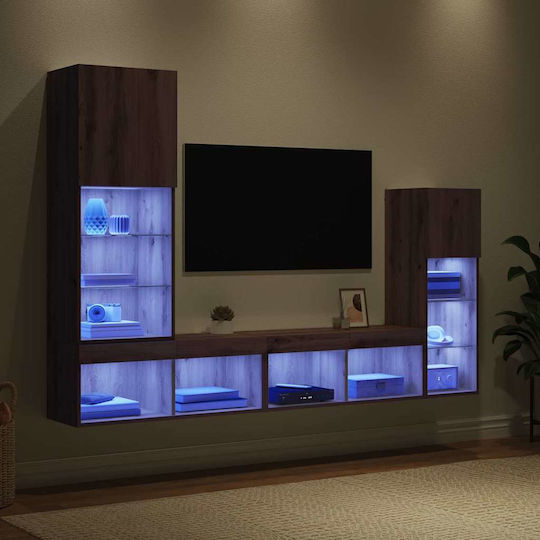 Wohnzimmer TV-Einheit Artisan Oak mit Beleuchtung