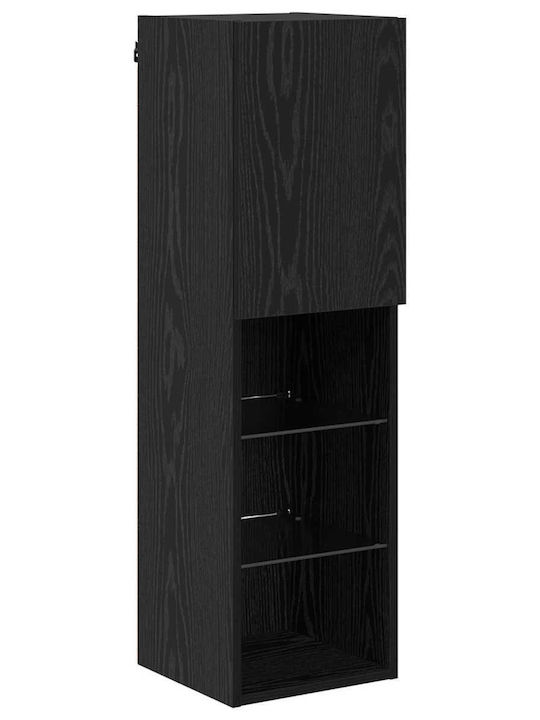 Wohnzimmer TV-Einheit Black Beech mit Beleuchtung L100xB30xH40cm