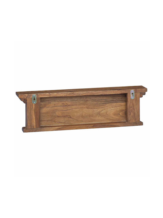 vidaXL Vintage Wooden Wall Hanger 8 Hooks Brown 70x20x10cm
