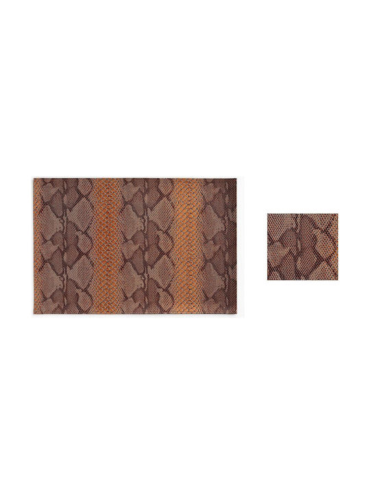 Espiel Σουβέρ Υφασμάτινο Χάλκινο 10x10cm 6τμχ