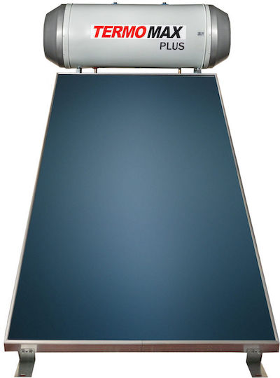Gauzer Termomax 160 Liter Glass Tank Solar Water Heater with Triple Heating Sources and 2m² Solar Collector