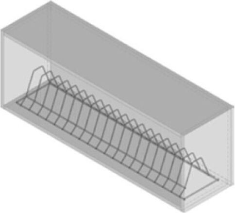 Soumelidis Cabinet Dish Rack Metallic in Gray Colour