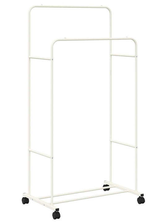 vidaXL Cuier de podea Albă 80x53x156cm