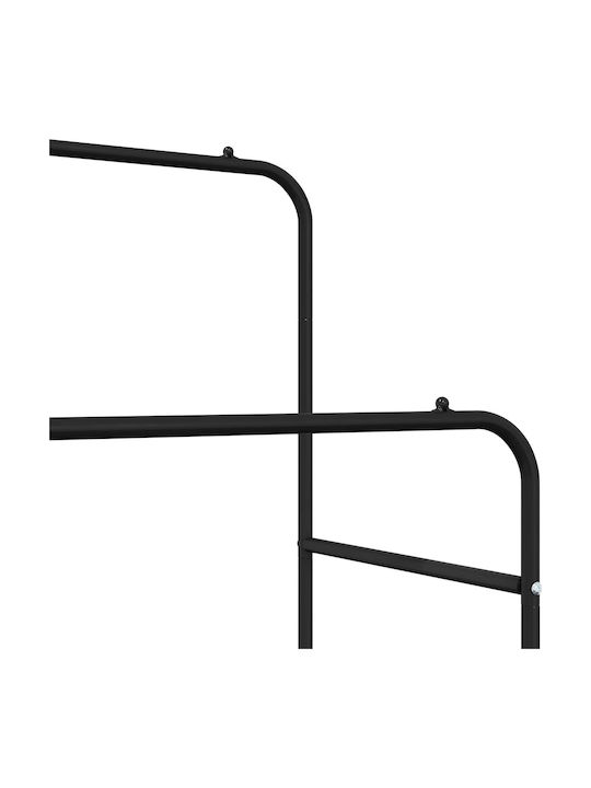 vidaXL Floor Garment Rack made of Metal Black 80x53x156cm