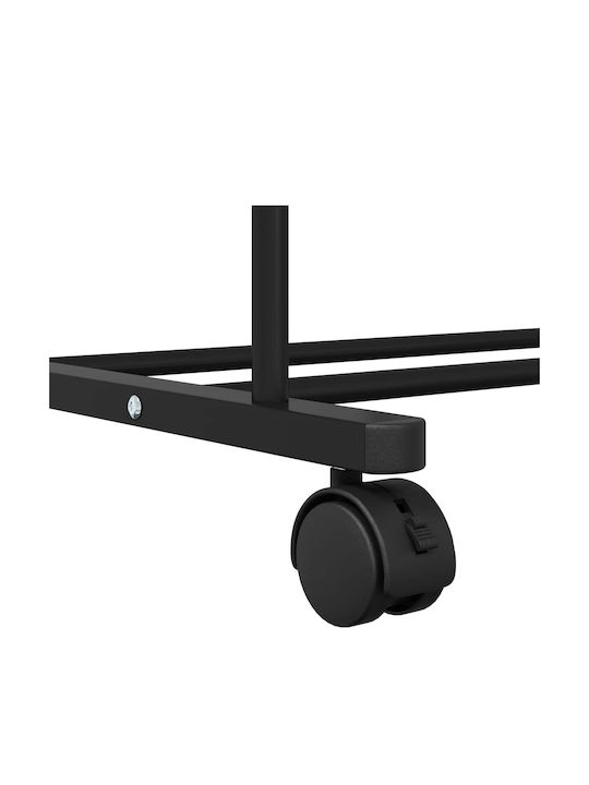 vidaXL Floor Garment Rack made of Metal Black 80x53x156cm