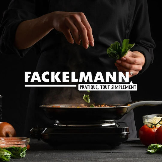 Fackelmann Cookware Lid Glass Silicone Ring 16-18-20cm Black