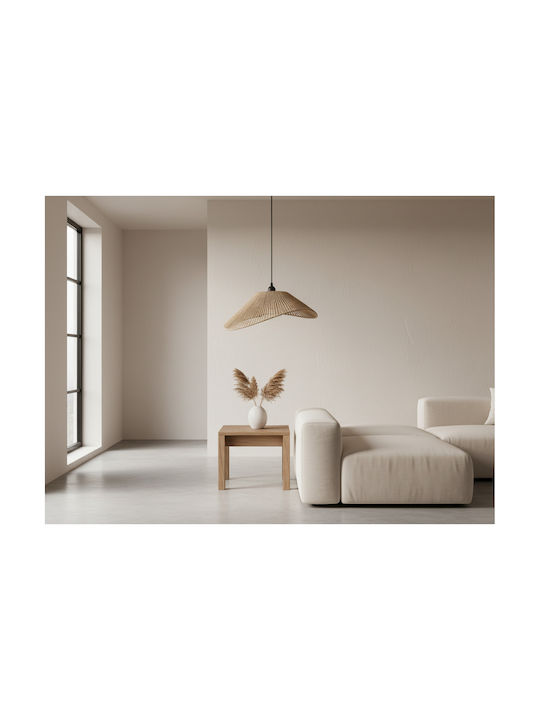 Pendant Light Beige Boho Bell with Socket E27 45x40cm