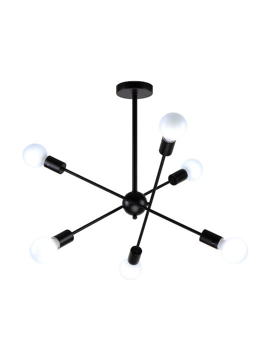 Home Lighting Gwen Pendant Light Black with Socket E27 75x75x57cm
