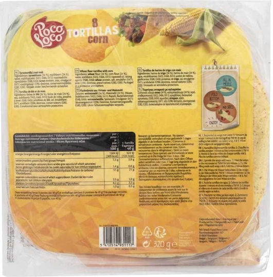 Flavour Factory Poco Loco Τορτίγια Καλαμποκιού 20cm 8τεμ 320gr 2-15611