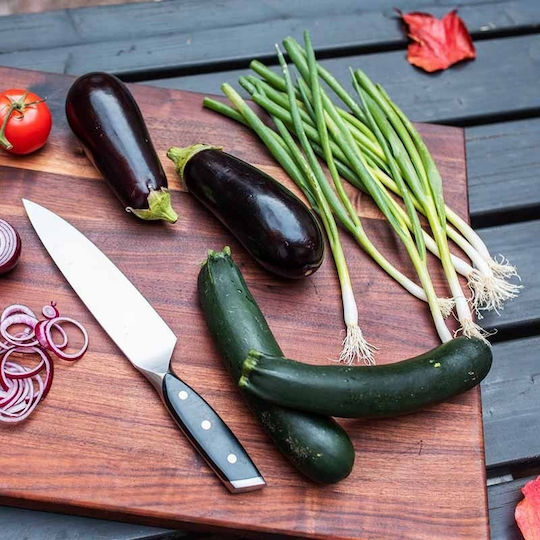 Rectangular Wooden Chopping Board for Bread Black 61x46cm
