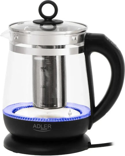 Adler Βραστήρας 1.5lt 2200W Μαύρος