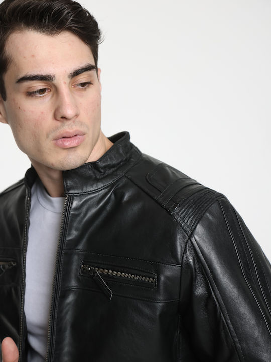 Lederjacke Jacke Biker Schwarz