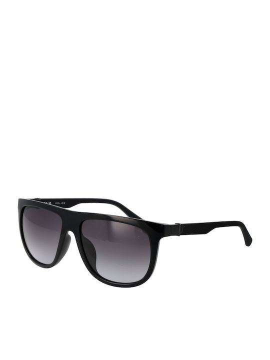 Police Men's Sunglasses with Black Plastic Frame and Gray Gradient Lens PLN33 0Z42