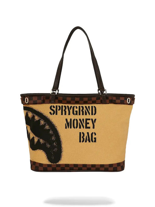 Money Fabric Women's Tote Handbag Brown