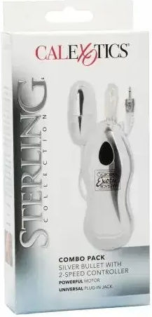 Mini Massager Calexotics 054227 10-355 Vibrating Bullet Controller 2 Speeds 6 X 3 Cm Silver