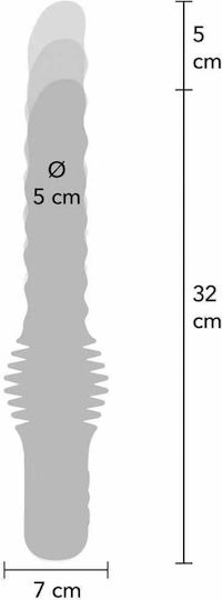 Hidden Desire Vibrator for Couples with Remote Control 32cm Black