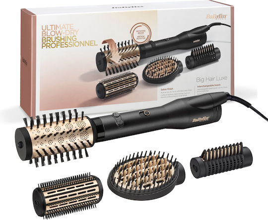 Babyliss Big Hair Luxe Κεραμική Ηλεκτρική Βούρτσα με Αέρα & Περιστρεφόμενη Κεφαλή για Ίσιωμα και Μπούκλες 650W