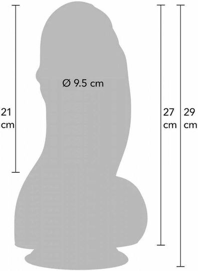 Hidden Desire Realistisches Dildo mit Hoden und Saugnapf Schwarz
