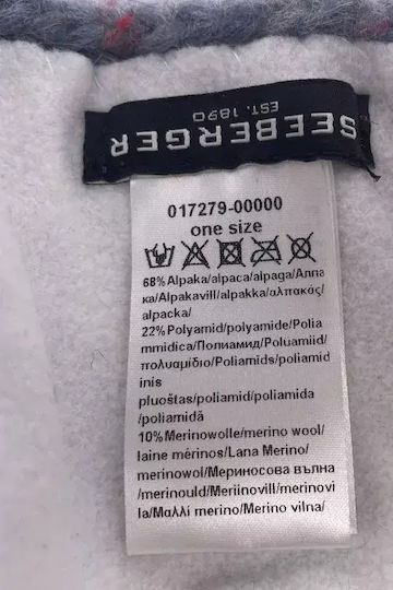 Дамска Лента За Глава Seeberger 181168860-10-28-e Алпака Мерино Вълна Сивосиньо Един Размер
