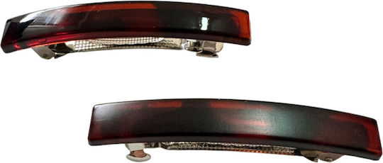 Ro-Ro Accessories Μπαρέτα για Μαλλιά Καφέ Γυαλιστερό