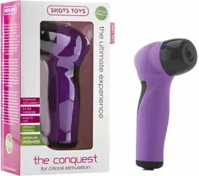 Интимен Стимулатор Shots Играчки *16270958 10-256 Conquest Функция Аспирация 2 Интензитета 16 X 8.2 См Лилав