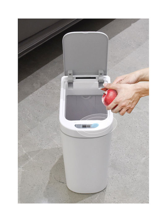 Home Use Waste Bin Waste Plastic with Photocell White 7lt 1pcs