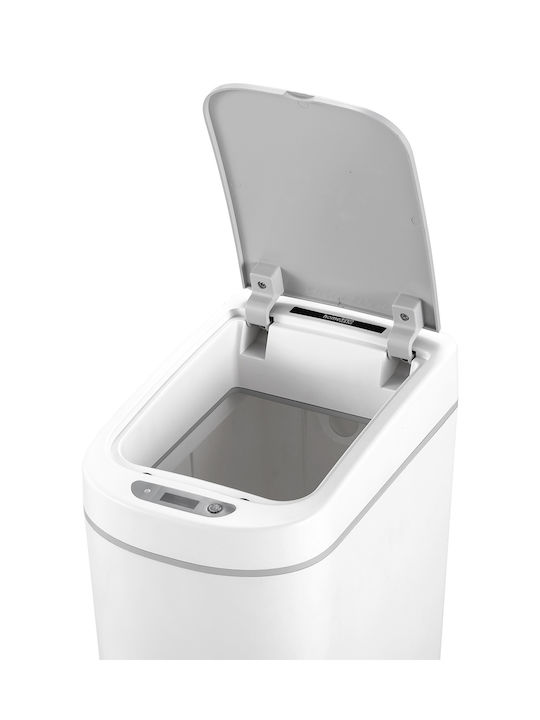 Home Use Waste Bin Waste Plastic with Photocell White 7lt 1pcs