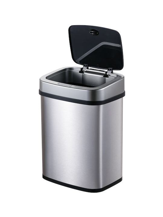 Home Use Waste Bin Waste made of Stainless Steel with Photocell Silver 15lt 1pcs