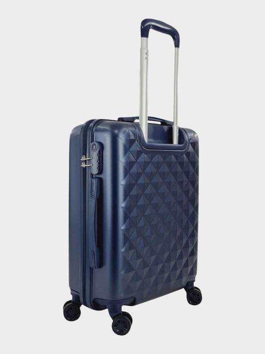My Choice Large Hard Blue Suitcase with 4 Wheels Height 72cm