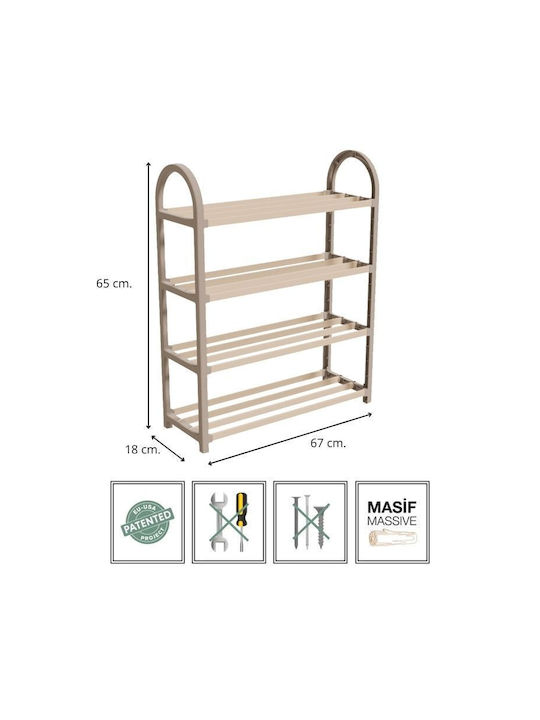 Plastik Schuhschrank 67x18x65cm