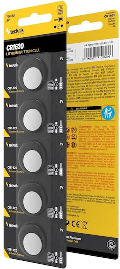 Technik Baterii Litiu pentru ceasuri CR1620 3V 5buc