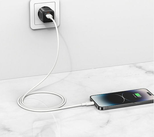 Usams USB-A to Lightning Cable 12W Λευκό 1m SJ762USB01