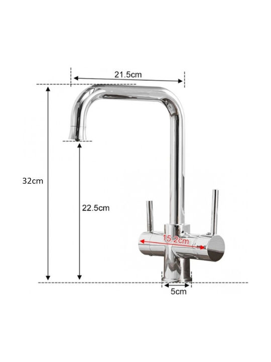 Bonken Kitchen Faucet Counter Silver