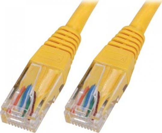 U/UTP Cat.5e (Gigabit) Καλώδιο Δικτύου Ethernet 5m Κίτρινο 5τμχ