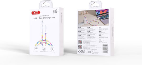 XO USB zu Typ-C,TC-TC / Blitzschlag Kabel 3A Mehrfarbig 1m (16.005.0407)