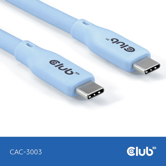 Club3D USB 2.0 Cable USB-C Male - USB-C 240W PD Blue 2m CAC-3003