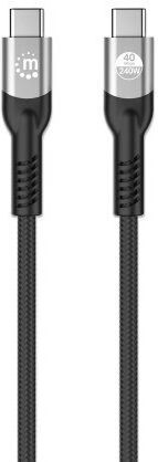 Manhattan USB 2.0 Kabel USB-C männlich - USB-C 240W Schwarz 1m (356374)