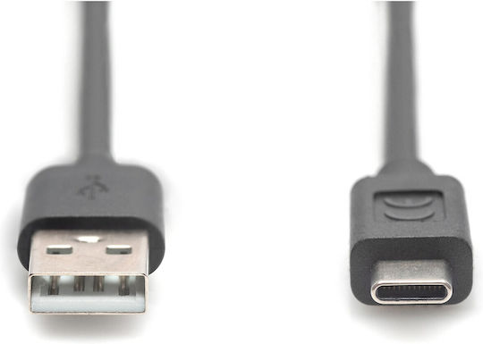 Digitus USB 2.0 Cable USB-C Male - USB-A Black 3m