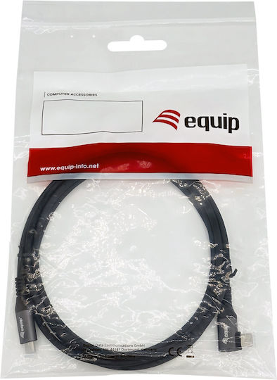 Equip USB 2.0 Cable USB-C male - USB-C 100W PD Μαύρο 3m 128893