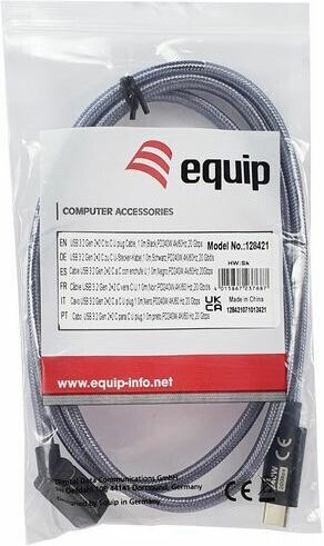 Equip USB 4 Video Cable USB-C male - USB-C Ασημί 1m 128421