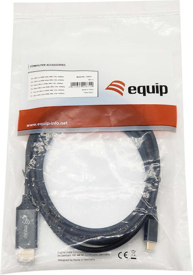 Equip HDMI 2.0 Premium High Speed 4K 60Hz HDR Cable HDMI male - USB-C male 3m Μαύρο