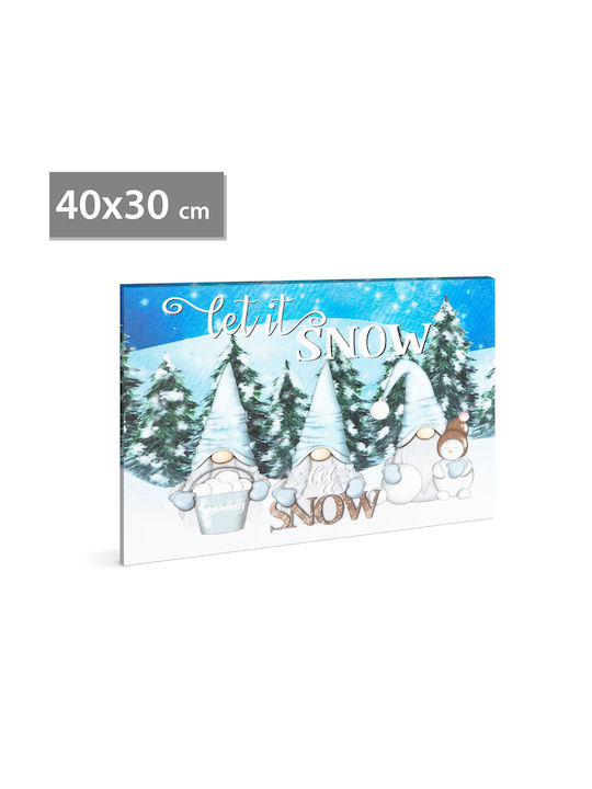 Led Picture "let It Snow" 2 Aa Batteries 40 X 30 Cm 58479